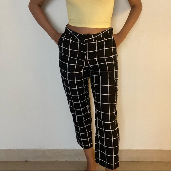Vero moda Cotton checked pants / checker trousers - Picture 8 of 11